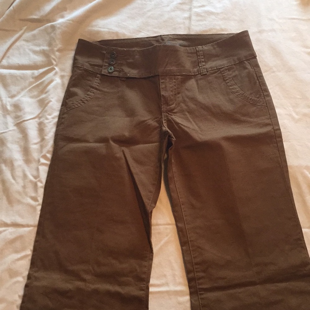 Brown Wide leg dress slacks